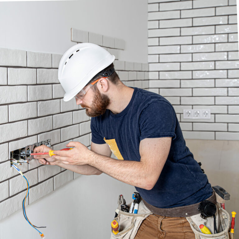 Construction professional ready to work